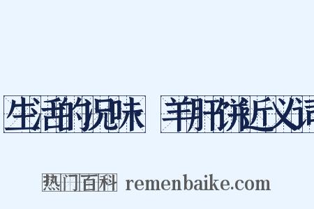 生活的况味·羊肝饼近义词是什么意思的图片